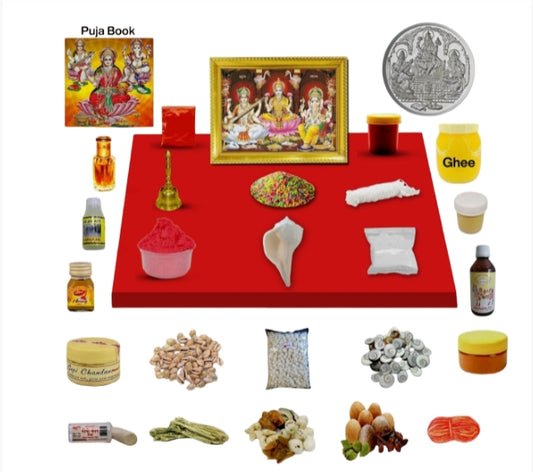 Diwali Puja Kit / Diwali Poojan Samagri For Pooja Hindu Religion Festival