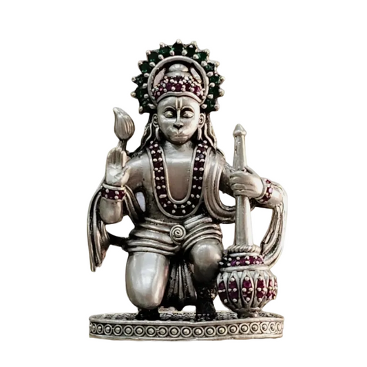 Lord Hanuman Idol In Pure 925 Silver