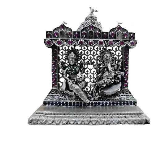 Laxmi Ganesh Idol In Pure 925 Silver