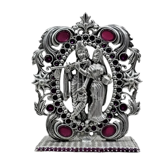 Radhe Krishna Idol In Pure 925 Silver
