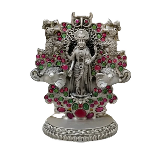 Goddess Laxmi Idol In Pure 925 Silver