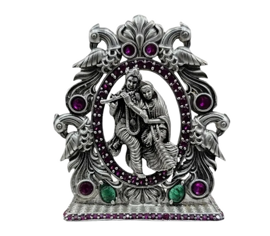 Radhe Krishna Idol In Pure 925 Silver