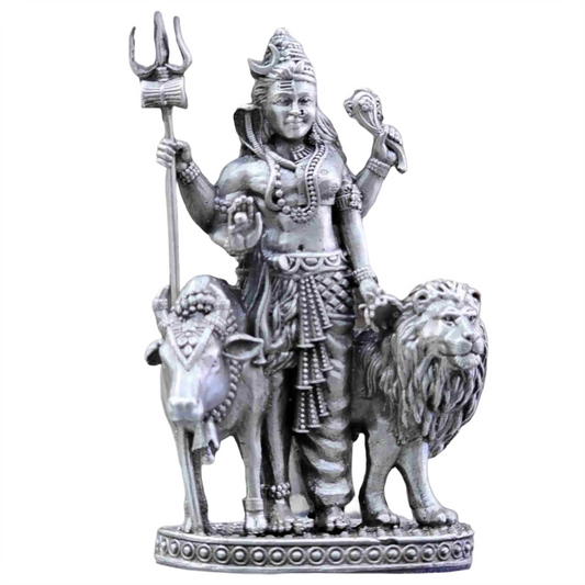 Ardhanarishivara Idol In Pure 925 Silver