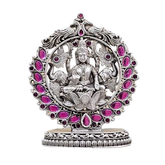Goddess Laxmi Idol In Pure 925 Silver