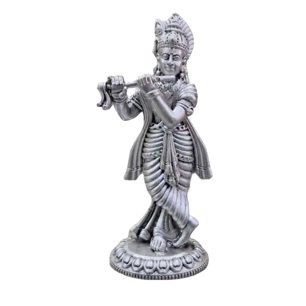 Shree Krishna Idol In Pure 925 Silver