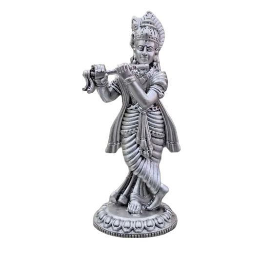 Shree Krishna Idol In Pure 925 Silver