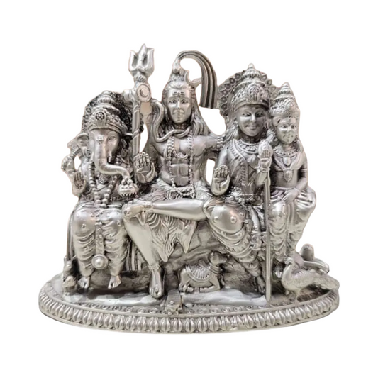 Shiv Parivar Idol In Pure 925 Silver