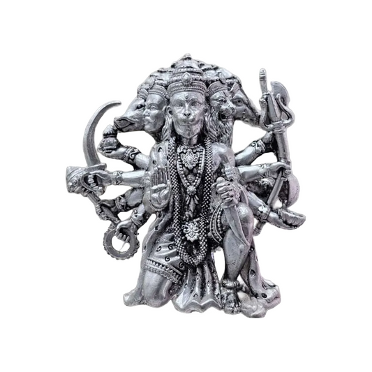 Panchmukhi Hanuman Idol In Pure 925 Silver