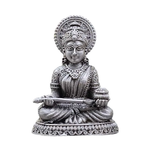 Annapurna Devi Idol In Pure 925 Silver