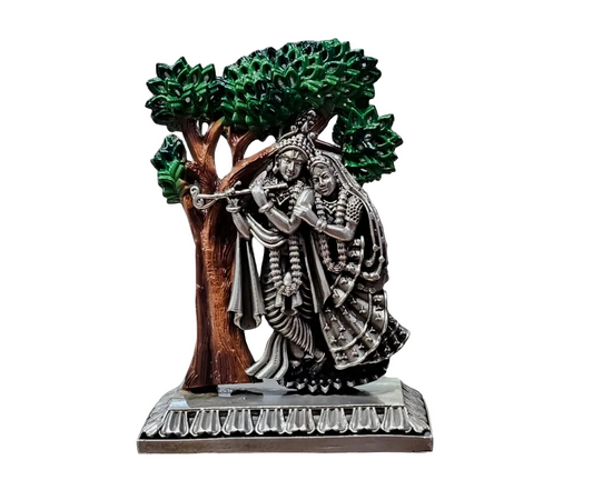Radhe Krishna Idol In Pure 925 Silver
