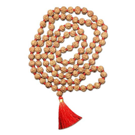 Indonesian Nirakar Rudraksha Mala 108 Beads (11mm-12mm)