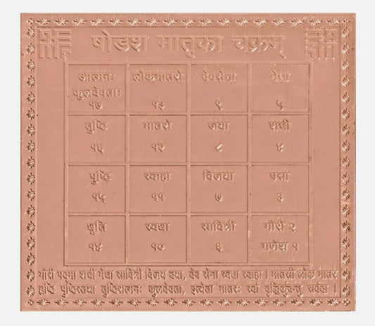 RudraShiv Blessing Sodas Matruka Chakram Yantra carved on copper plate with sacred symbols and inscriptions